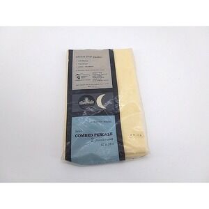 Vintage Harmony House Pastel Yellow Combed PERCALE 2 Pillow Shams NIP